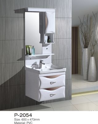 Mirrored Lightweight Bathroom Wall Cabinets Water Resistant 2 Drawers