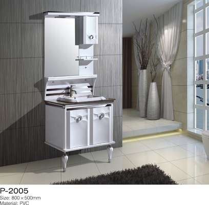 Plastic Floor Standing Bathroom Cabinets Wall Mount Spacing Saving 800x 500mm