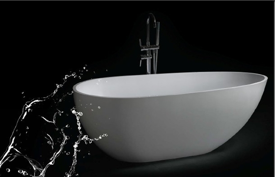Stand Alone Soaking Vessel Tub Strong Enforced Acrylic 1800x890x680mm