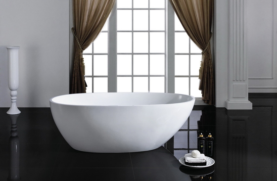 Stand Alone Soaking Vessel Tub Strong Enforced Acrylic 1800x890x680mm
