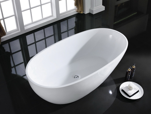 Stand Alone Soaking Vessel Tub Strong Enforced Acrylic 1800x890x680mm