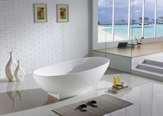 Acrylic Free Standing Bathtub , Single Standing Bath Tubs Distinct Tapered