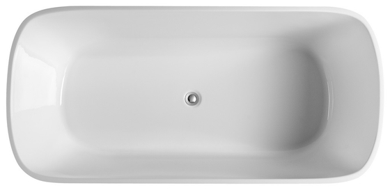 Square Free Standing Bathtub Stain Resistant Lucite High gloss One Person