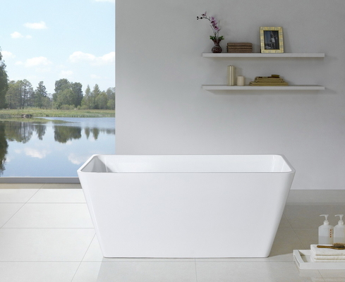 Short Narrow Free Standing Bathtub , Square Small Slipper Soaking Tub