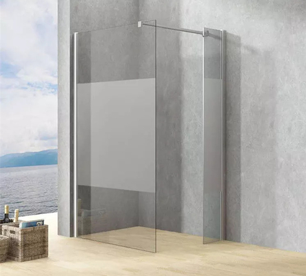Frameless Clear Glass Shower Enclosure , Single Frameless Glass Shower Door