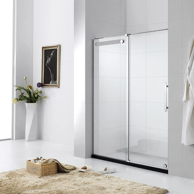 स्क्वायर टेम्पर्ड ग्लास शावर दरवाजे Frameless / फ़्रेमयुक्त एल्यूमीनियम मिश्र धातु सामग्री